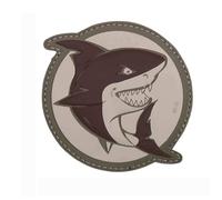 3D PVC PATCH ANGREIFENDER HAI BRAUN HAKENKLETT MILITÄR GUMMI HAIFISCH AUFNÄHER ANGRIFF FISCH Für Taktische Kleidung Rucksack Baseballkappe Uniform Weste Hundegeschirr Emblem