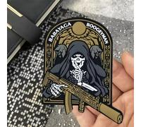 3D PVC Patches Klett Skelettsoldat Mit Gewehr Taktische Patch Mit Klettverschluss Drucken Emblem Militär Moral Aufnäher Für Kleidung Rucksack Uniform Weste Jacken