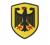 3D Rubber Patch Deutschland Adler BRD Schild Wappen 8 x 6 cm Tactical Militär Gummi Patch für Rucksack Kleidung & Gear