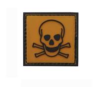 3D Rubber Patch Gift Symbol 4x4 cm Gummi Tactical Abzeichen für Outdoor, Rucksack & Kleidung