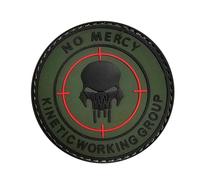 3D Rubber Patch No Mercy Kinetic Working Group Keine Gnade 5,7 cm Tactical Militär Abzeichen für Rucksack Kleidung & Gear