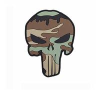 3D Rubber Patch Punisher Woodland 8,8 x 6,5 cm Gummi Abzeichen