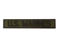 3D Rubber Patch US Marines Army 2.5 x 15 cm Oliv Tactical Militär Abzeichen für Rucksack Kleidung & Gear