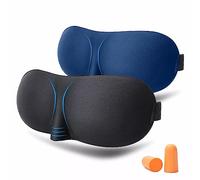 3d schlafmaske 2 Stück augenmaske schlafmaske Für herren und Frauen Inklusive Ohrstöpsel Ideal für Flugreisen, zu Hause, in Hotels und für kurze Pausen am Arbeitsplatz.