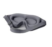 3D-Schlafmaske, Augenbinde, Schlafhilfe, Augenmaske, weicher Memory-Schaum, Gesichtsmaske, Lidschatten, 99 % blockierend, lichtundurchlässig, Augenabdeckung, Patch, Grau, 2 Stück