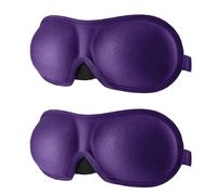 3D-Schlafmaske, Augenklappe, Augenabdeckung, weich, tragbar, für Reisen, Entspannung, Schlafhilfe, Augenklappe, Schattierung, Augenbinde, Augenmaske, 2 Stück, lila, 2 Stück