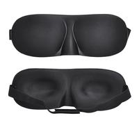 3D-Schlafmaske für Damen & Herren, 100% Verdunkelungs-Augenmaske mit Nasensteg, ultraweicher Schaumstoff-Augenschutz, verstellbarer Riemen für Reisen, Nickerchen, Meditation, lichtblockierende