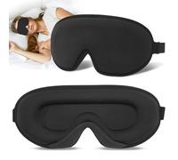 3D Schlafmaske für Seitenschläfer,Atmungsaktive Augenmaske,Angenehm zu Tragen,Lichtblockierend,Mit Verstellbar Gummiband, Bequem & Ergonomisch Schlafmaske für Hherren und Frauen