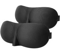 3D Schlafmaske,MYAYD 2 Stück Anti-Rutsch-Schlafmaske Weiche und Atmungsaktive 100% Lichtblockierende Schlafbrille für Reisen,Nickerchen,Yoga,Schlafen,2er-Pack Schwarz