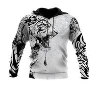 3D Tiger Tattoo Print Unisex Mode Hoodie Herbst Sport Herren Harajuku Streetwear 5XL Oversized Pullover, Hoodie 01, XL