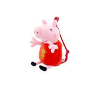 (3DRed)Peppa Pig 3D Plüschtier Kinder Rucksack Kindergarten Schultasche Sport George Backpack