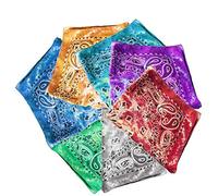 3er 6er 12 er Set Bandana Tuch versch Farben 100% Baumwolle Kopftuch Halstuch Nickituch Schal ledermodefashion (3er Set Double Colors)