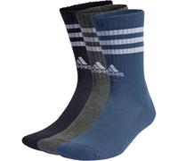 3-Streifen Cushioned Crew Socken, 3 Paar Legend Ink / Preloved Ink / Dark Grey Heather 46-48