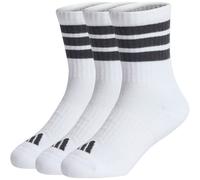 Funktionssocken ADIDAS PERFORMANCE "3-STREIFEN KIDS, KNÖCHELLANG, MIT POLSTERUNG, 3ER-PACK", Mädchen, Gr. 25-27, schwarz-weiß (weiß, schwarz, schwarz), Obermaterial: 63% Baumwolle, 32% Polyester, 4% E