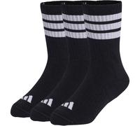 Sportsocken ADIDAS PERFORMANCE "3-STREIFEN KIDS, KNÖCHELLANG, MIT POLSTERUNG, 3ER-PACK", Mädchen, Gr. 25-27, schwarz, weiß, weiß, Obermaterial: 63% Baumwolle, 32% Polyester, 4% Elasthan, 1% Polyamid,