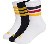 3er Pack adidas 3-Streifen Cushioned Sportswear Crew Retro Socken Kinder KF0152 - white/black/collegiate gold 25-27