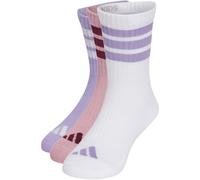3er Pack adidas 3-Streifen Cushioned Sportswear Crew Retro Socken Kinder KQ9222 - magic lilac/white/magic mauve 22-24