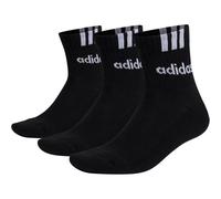 3-Streifen Linear Half-Crew Cushioned Socken, 3 Paar Black / White 46-48
