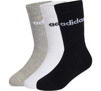 3er Pack adidas Linear Crew Socken Kinder KE7085 - white/medium grey heather/black 22-24