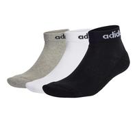 adidas Socken Linear Cushioned Ankle 3er Pack gepolstert Unisex Grau/Weiß/Schwarz 40-42