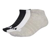 adidas Unisex Sneakersocken, 3er Pack - Thin & Light Sportswear Low Cut Socks, Logo, einfarbig Schwarz/Grau/Weiß 46-48