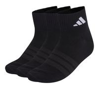 adidas Unisex Quarter Socken, 3er Pack - Thin & Light Sportswear Ankle Socks, Logo, einfarbig Schwarz 40-42
