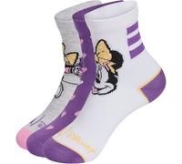 adidas Girl's DISNEY MINNIE MOUSE SOCKS, white/active purple/light grey heather, 3-4 Years