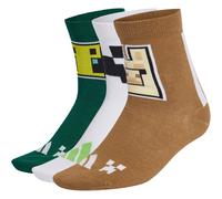 3er Pack adidas x Minecraft Socken Kinder KA9902 - carbon/brown desert/collegiate green 40-42