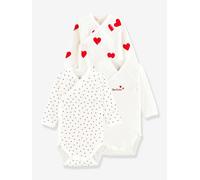 Petit Bateau Baby Langarm-Body für Neugeborene (Mädchen) 3er-Pack 0 Monate