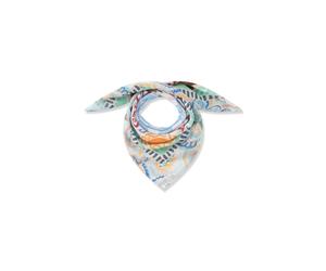 3er PACK - Bandana aus feiner Modal-Baumwoll-Mischung mit Mustermix und BEACH VIBES-Schriftzug blau - Gr. - one size