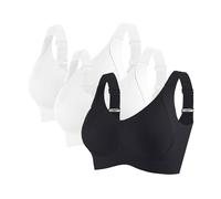 3er Pack BH Damen ohne Bügel Push Up BHS Nahtloser Bra Bequem Gepolstert Wohlfühl-BH Starker Halt Nahtlose Soft Bustier Komfort Vollschalen Gepolstert Büstenhalter Verstellbar Unterwäsche für Alltag
