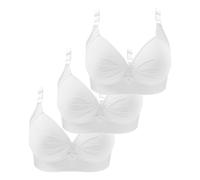 3er Pack BHS Damen Ohne Buegel Vollschalen Bequem Guter Halt Große Brüste Wirefree Super Push Up BH Gegen Hängebrust Brüste Klassische-BH Minimizer Bra Damen-BHS BH Trägerlos Ohne Träger