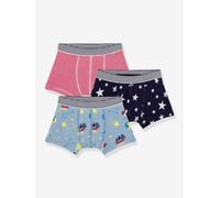 3er-Pack Boxershorts Jungen PETIT BATEAU, Baumwolle blau Gr. 152