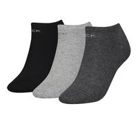 3er Pack Calvin Klein Logo Sneakersocken Damen 005 - dark grey melange