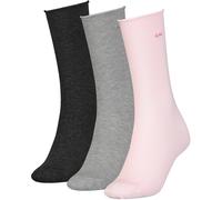 3er Pack Calvin Klein Roll Top Socken Damen 004 - pink