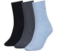 3er Pack Calvin Klein Roll Top Socken Damen 006 - light blue melange