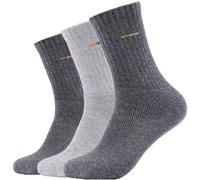 3er Pack camano Baumwoll Sportsocken mit Komfort-Bund 0010 - grey 47-49
