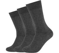 3er Pack camano Comfort Baumwoll Crew Socken 0008 - anthracite 47-49
