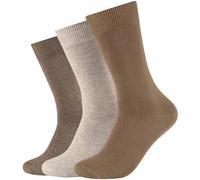 3er Pack camano Comfort Baumwoll Crew Socken 8468 - tiger's eye 35-38