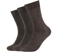 3er Pack camano Comfort Baumwoll Crew Socken 8999 - dark brown 47-49
