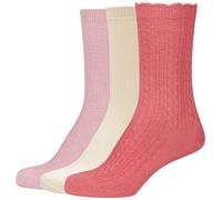 3er Pack camano Comfort Structured Baumwolle Crew Socken Damen 3100 - lantana 39-42