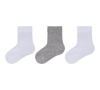 3er Pack camano Soft Bio-Baumwolle Baby-Socken 1000 - white 19-22