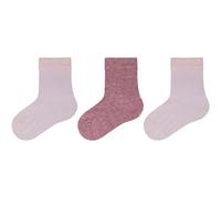 3er Pack camano Soft Bio-Baumwolle Baby-Socken 4201 - rosé 15-18