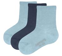 3er Pack camano Soft Bio-Baumwolle Baby-Socken 5100 - light blue 19-22