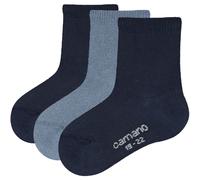 3er Pack camano Soft Bio-Baumwolle Baby-Socken 5999 - navy 23-26