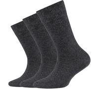 3er Pack camano Soft Bio-Baumwolle Crew Socken Kinder 0008 - anthracite 27-30