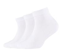 3er Pack camano Soft Bio-Baumwolle Quarter Socken Kinder 0001 - white 31-34