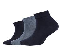 3er Pack camano Soft Bio-Baumwolle Quarter Socken Kinder 0004 - navy 35-38