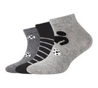 3er Pack camano Soft Football Sneakersocken Kinder 9300 - light grey melange 31-34