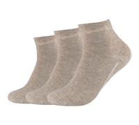 Camano Damen CA-SOFT Quarter 3-er Füßlinge, 3er Pack|#3per pack Beige (sand melange 18), 39/42 (Herstellergröße: 39/42)